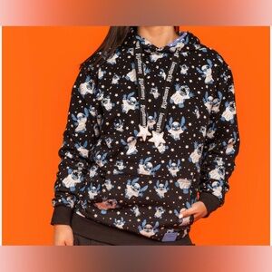 Disney-Loungefly Stitch Ghost Costume All-Over Print Unisex Hoodie